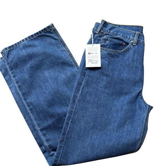 Ética x Anthropologie Stanton Relaxed Wide Leg Jeans Medium Blue Size 29 - Picture 8 of 10